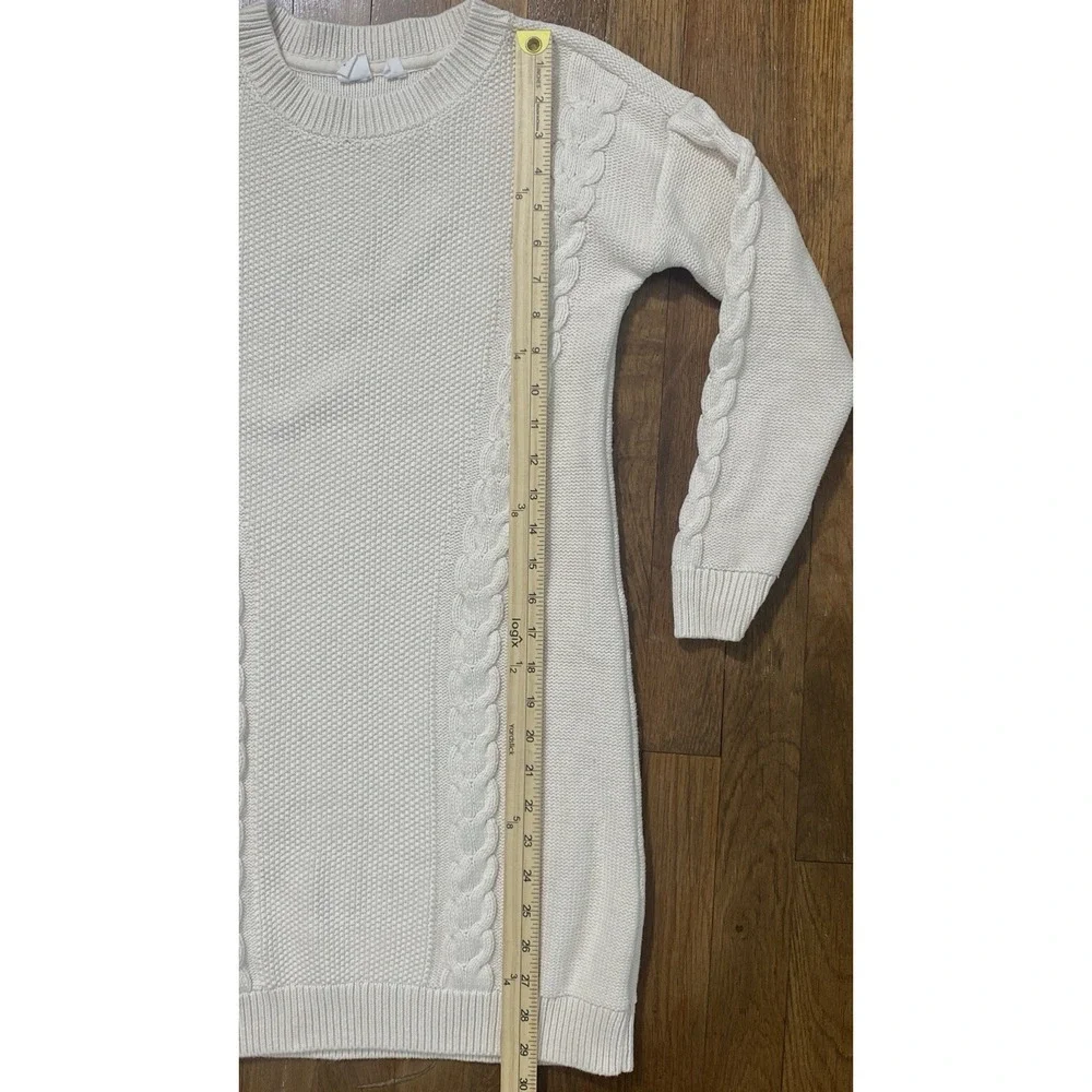 Gap Kids Big Girls Cable Knit Sweater Ivory Size Large Fall Winter 100% Cotton